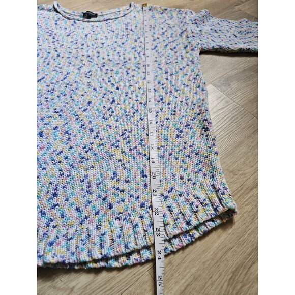 Talbots Sweater Top Women Size Small Confetti  Knit Pastel Casual 3/4 Sleeves - Picture 3 of 7